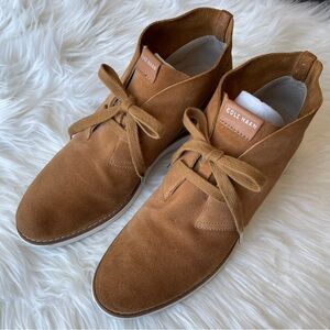 Size 7.5 Cole Haan Women's Suede Chukka Boots | Tan/British Tan